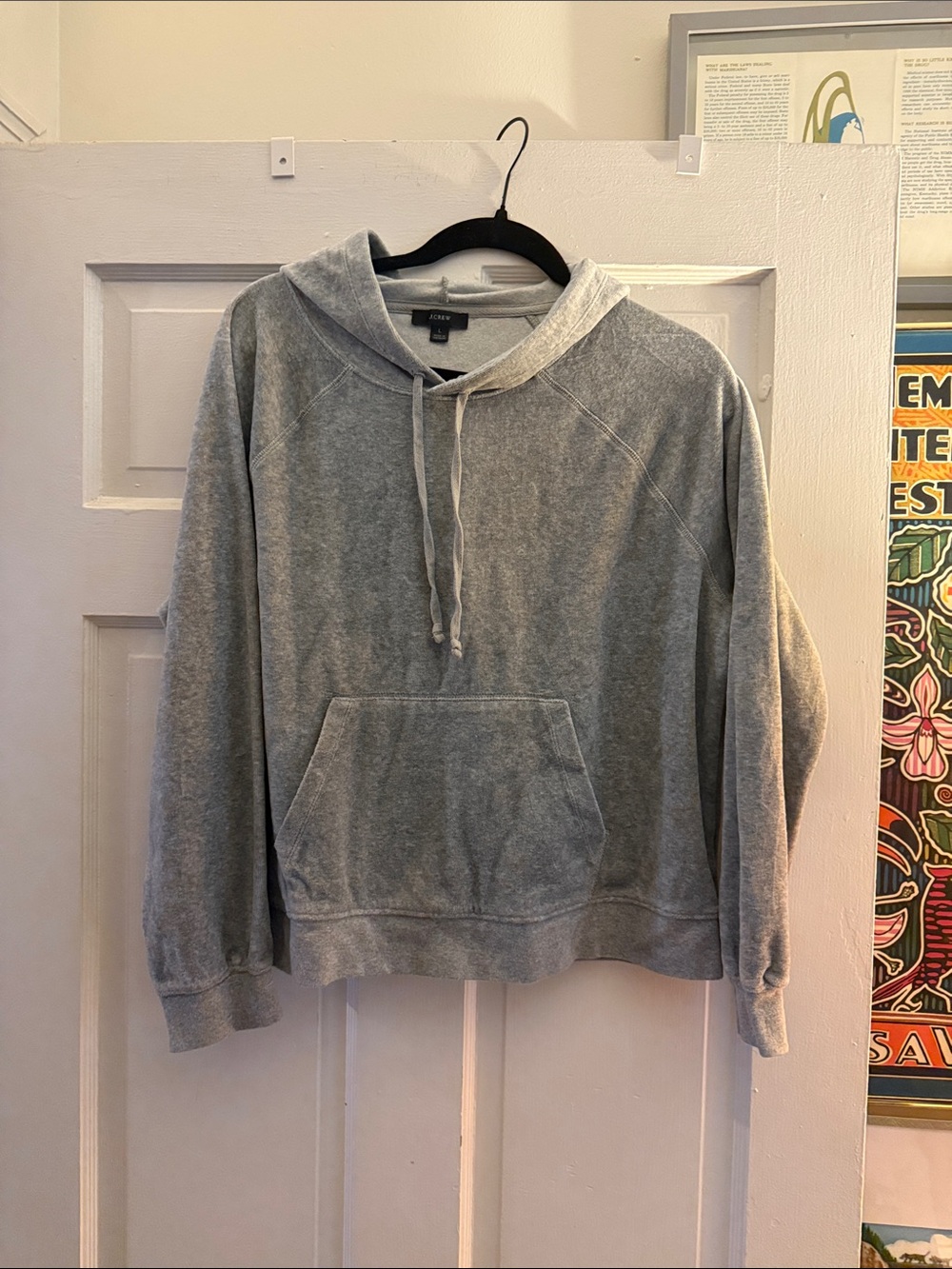 J. Crew Light Gray Hooded Sweatshirt